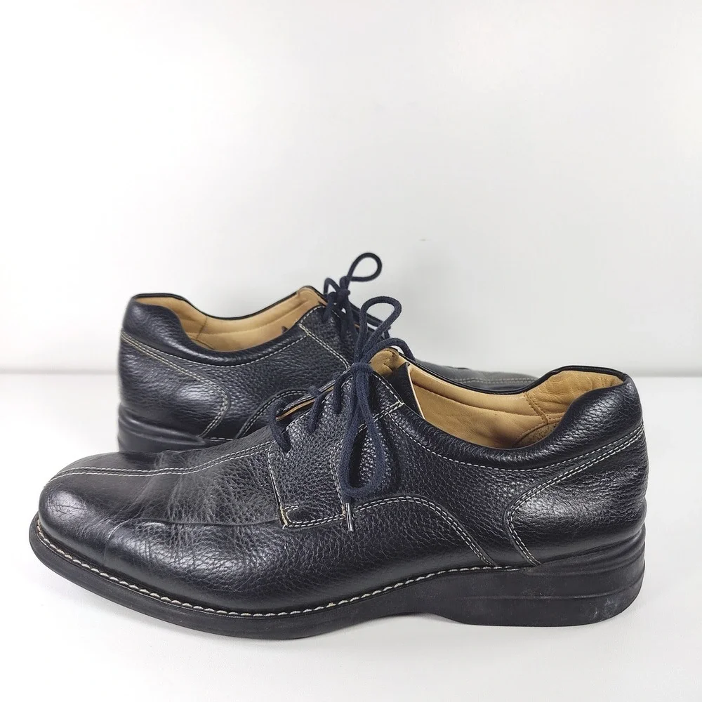 Johnston & Murphy Pebbled Leather Oxford Shoes 12M Quiet Luxury